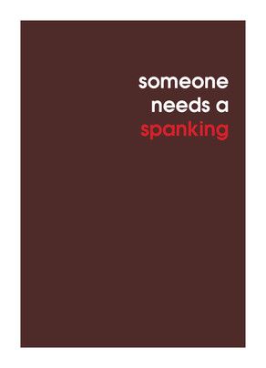card Printable spank