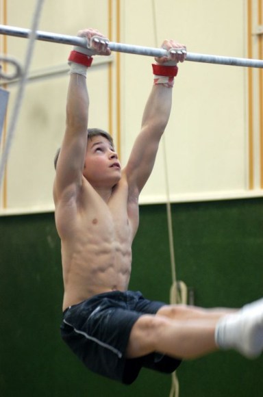 gymnastics Young teen boy