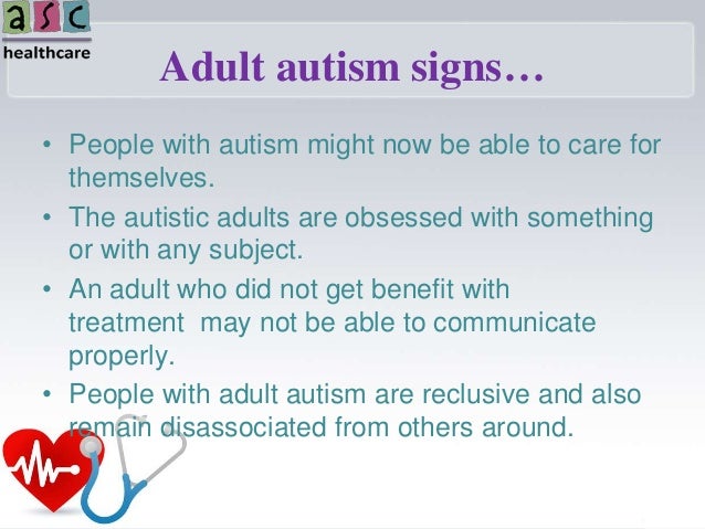 signs adults autism Mild in