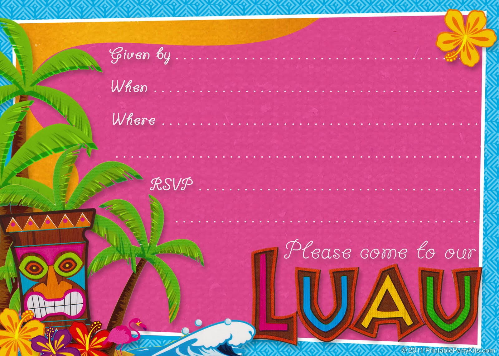 luau adults for a Planning
