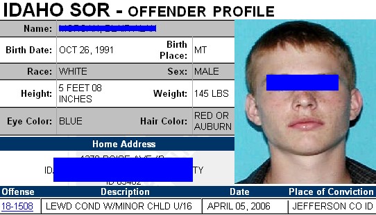 sex Offender record