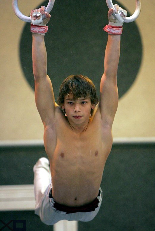 gymnastics Young teen boy