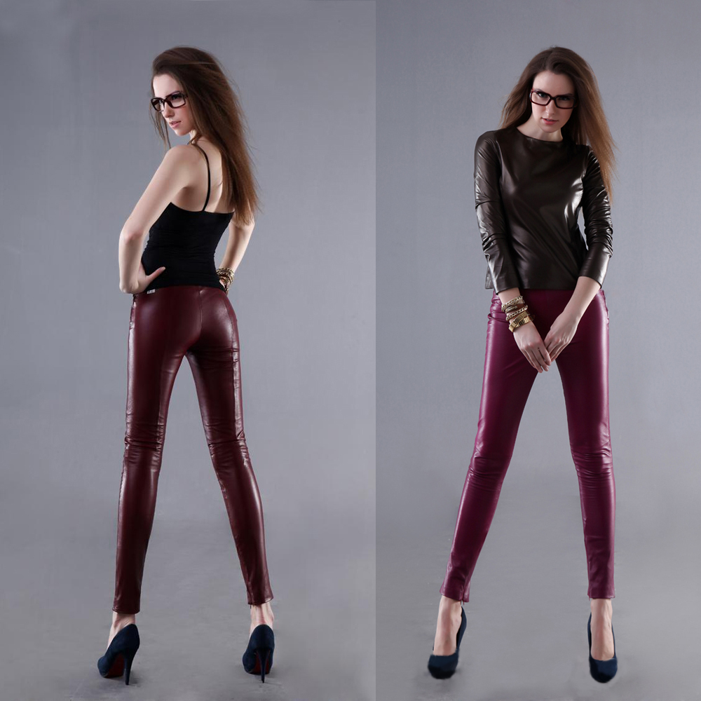 pants tight Hot girl leather