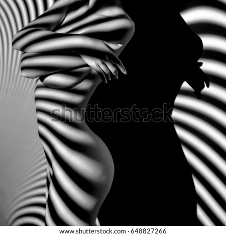woman nudes Black and white artistic