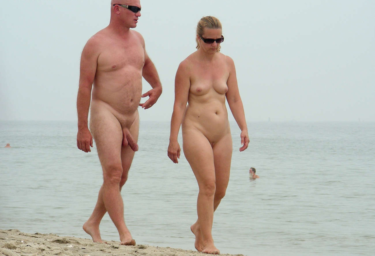 beach Asian wife nude