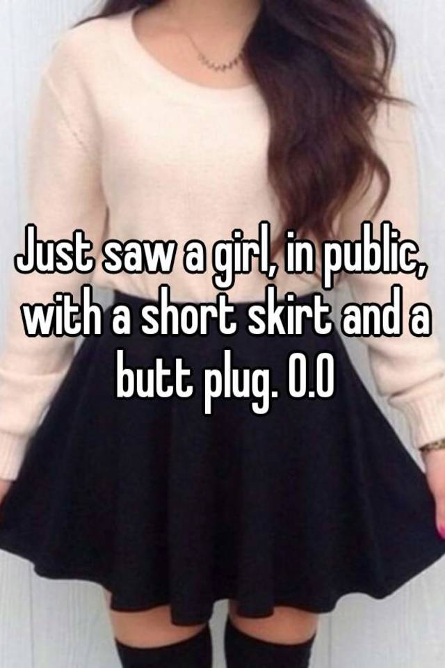 butt plug girl Public