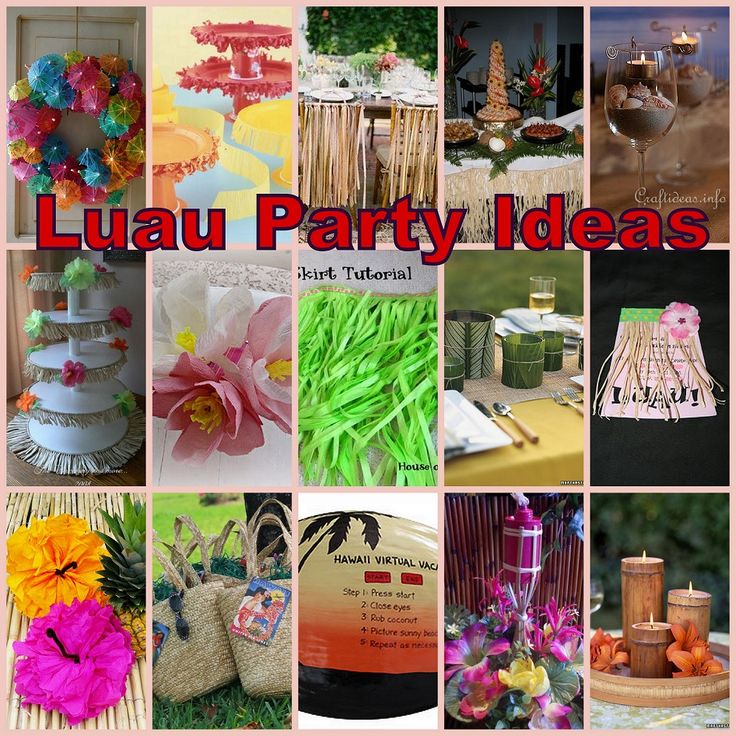 adults Planning a luau for