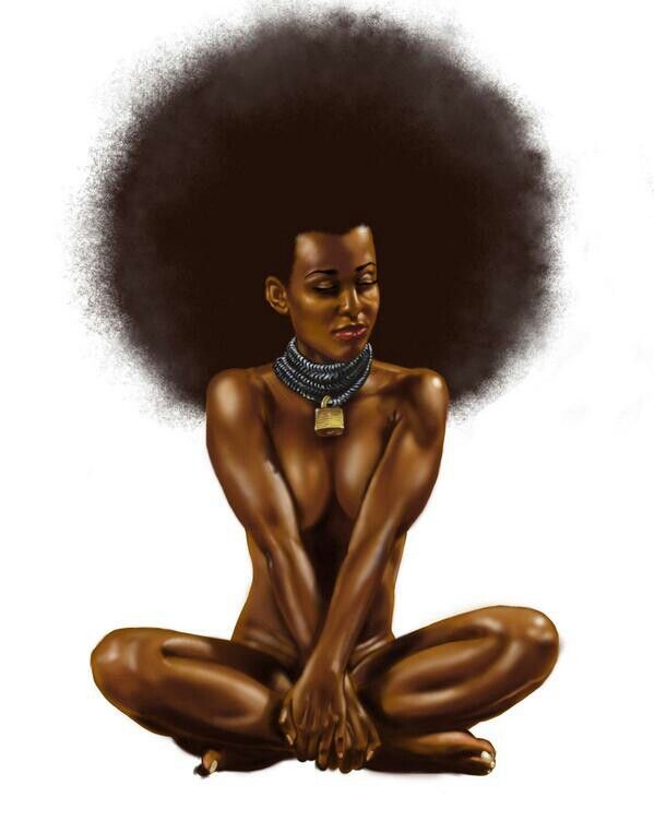 nude american art Black african women