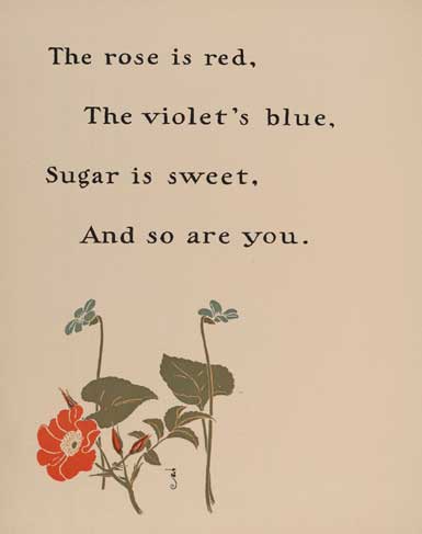 violets red blue poems Roses are are
